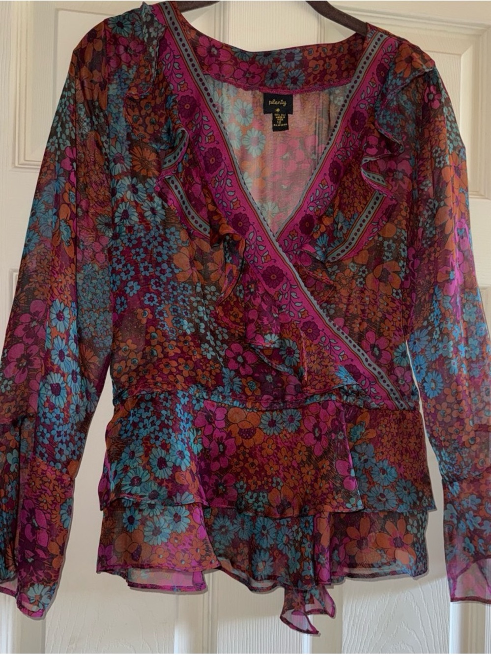 Vintage Y2K Fairycore 100% Silk Blouse